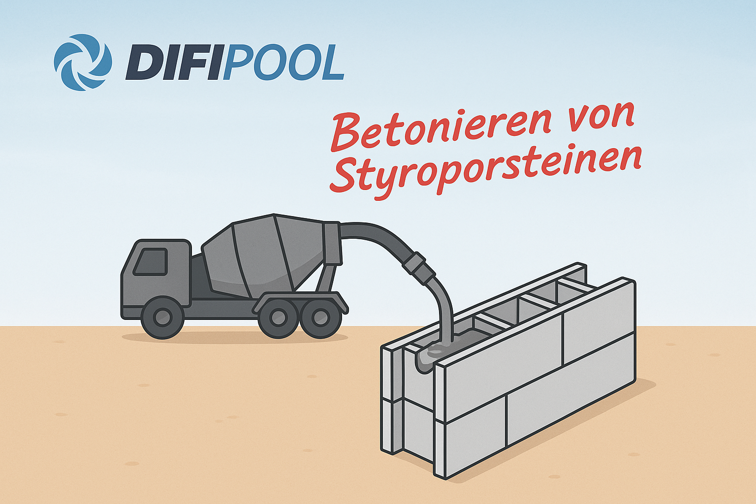 Betonieren von Styropor-Schalsteinen: So geht's richtig