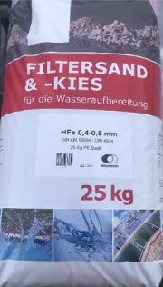 FiIlterquarzsand - Filtersand / Filterkies | 1-2mm | 25kg Sack
