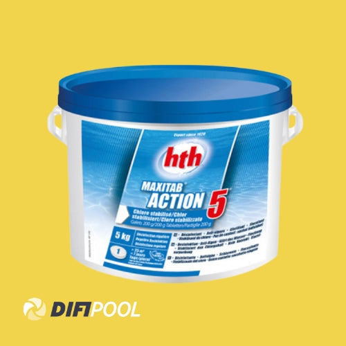 HTH Maxitab Action 5 | Multifunktion Chlortabletten | 5kg