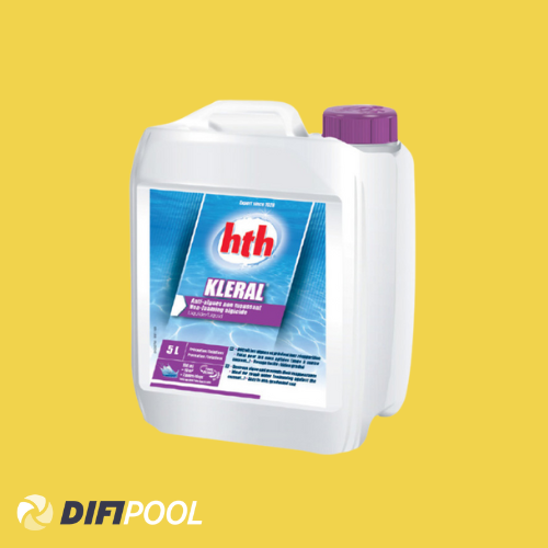 „HTH Kleral Anti-Algenmittel – schaumfreie, pH-neutrale Flüssigkeit in 5-liter-Flasche zur Algenverhütung und Wasserklärung im Pool“