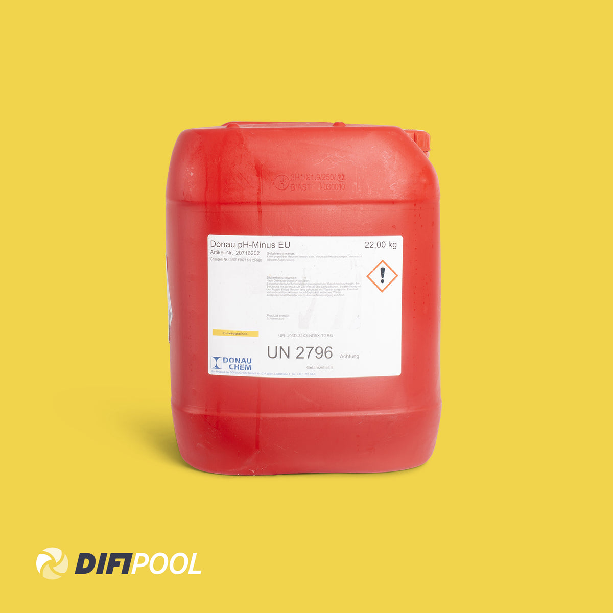 PH Minus flüssig | 14,9% Schwefelsäure | 22 kg (≈ 20 Liter)