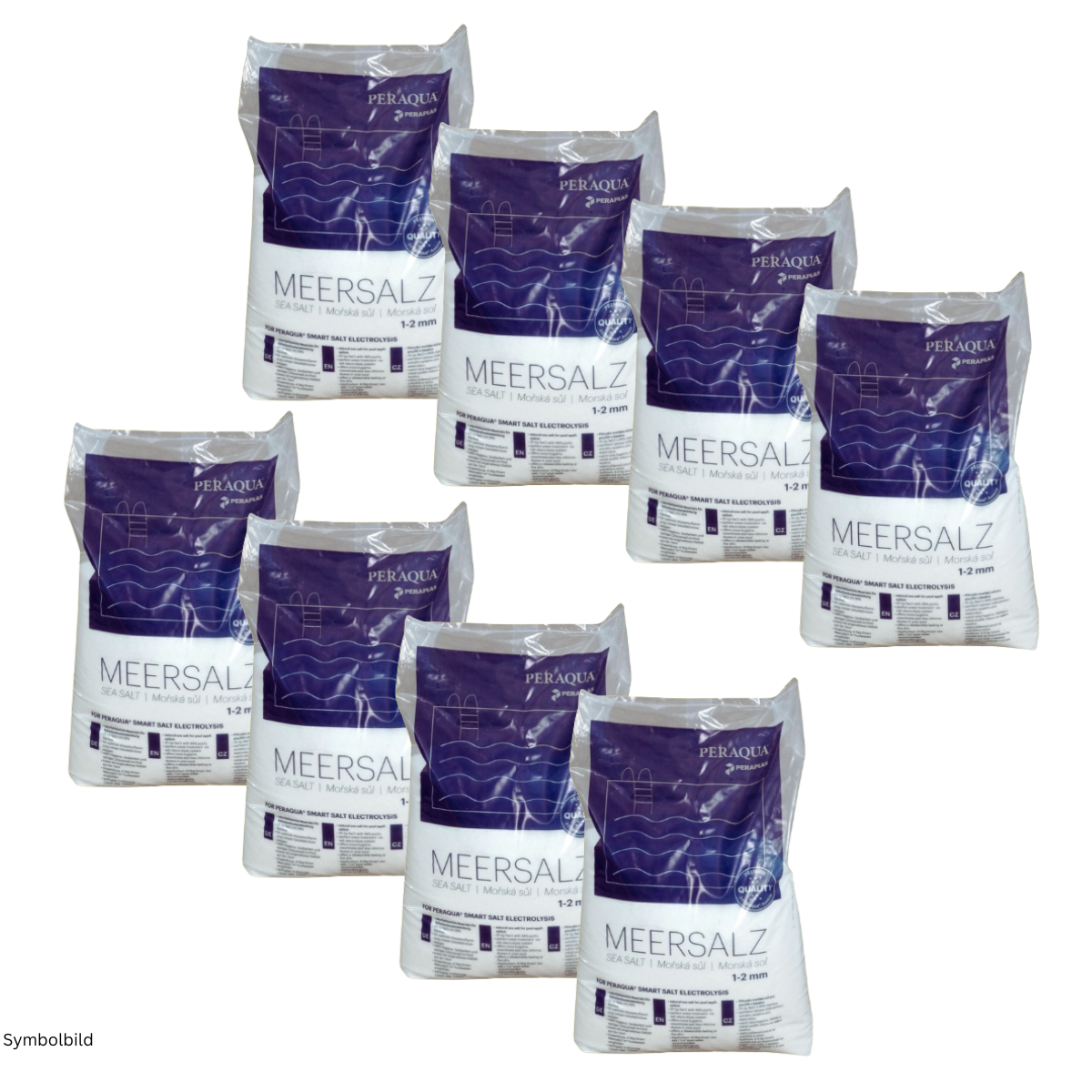 Meersalz - Poolsalz | 8 x 25kg Sack | Körnung 1-2mm | 200kg