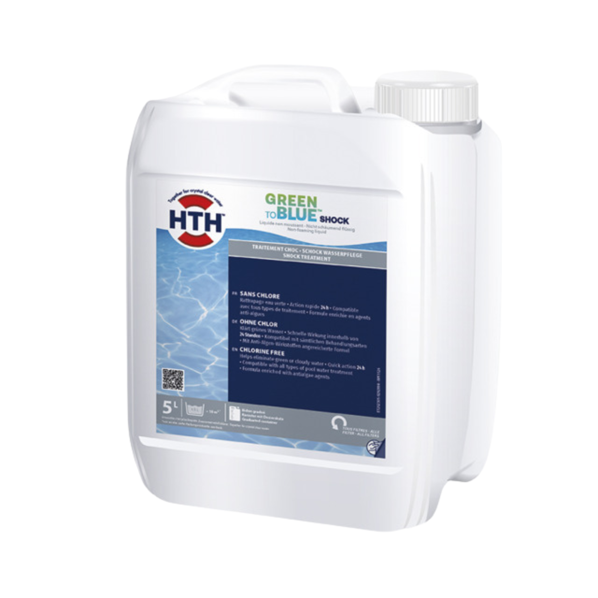 HTH Green to Blue Shock – Wasserstoffperoxid 12 % | 5 Liter (Artikel HTH898275)