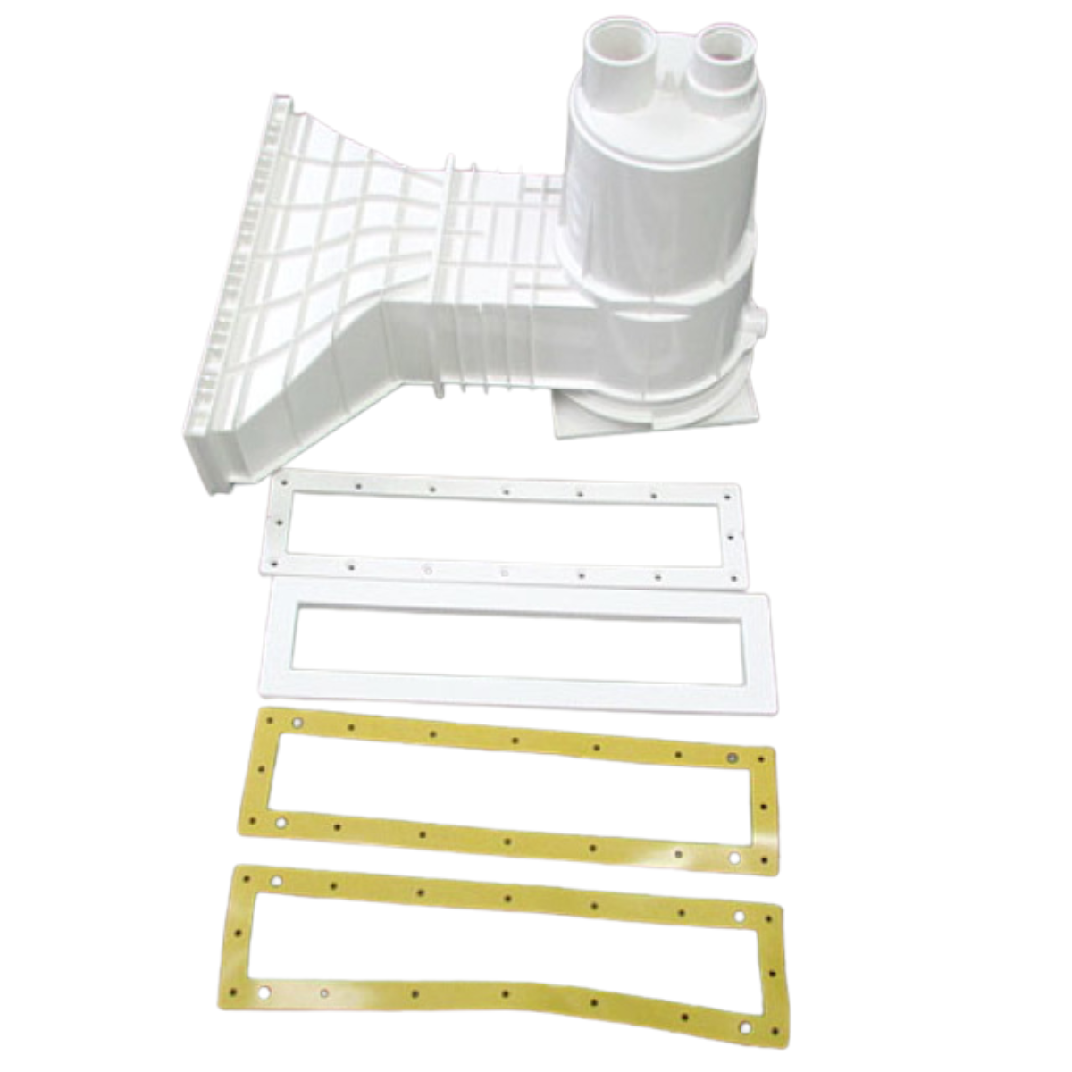 AstralPool Skimmer KS Slim 500 | komplett weiß mit Folienflansch und Blende | weiß