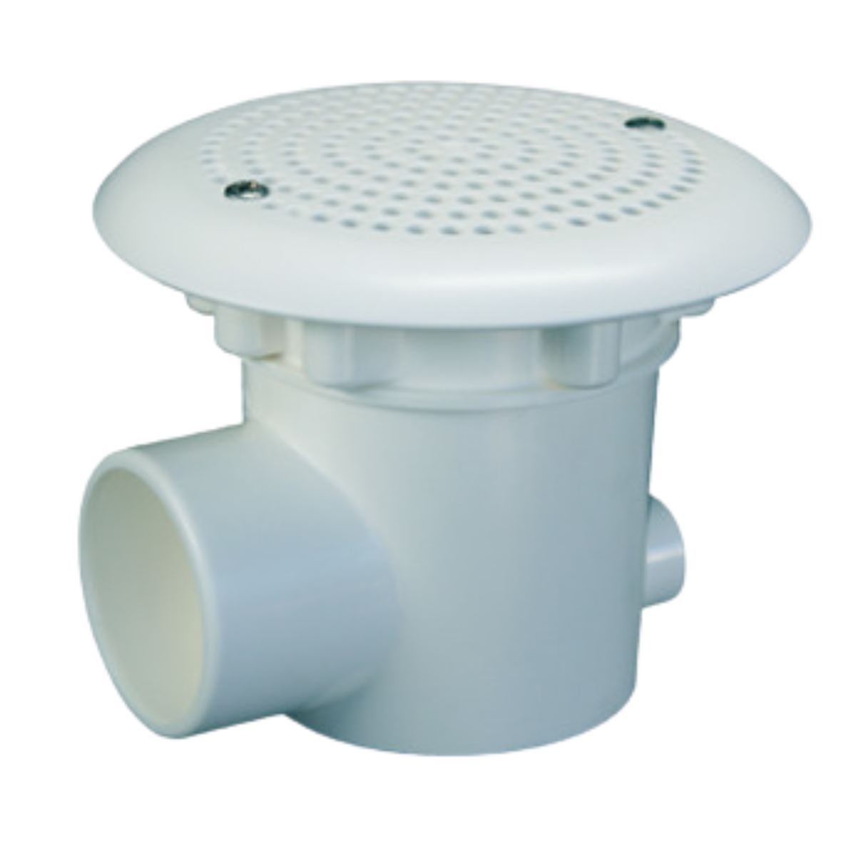 Bodenablauf Neptun ABS für Folienbecken inkl. Abdeckung in weiß | DA63mm