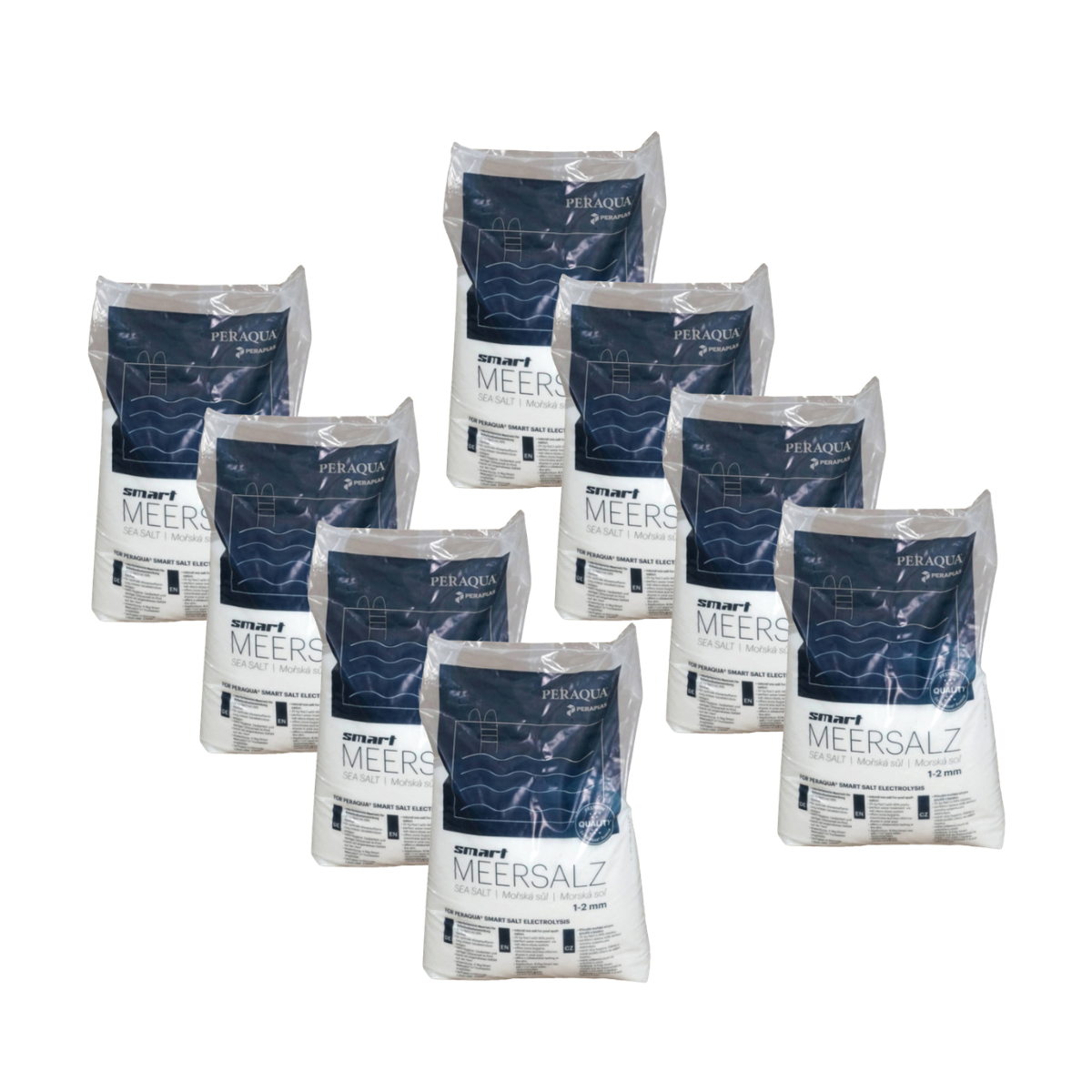 Meersalz - Poolsalz | 8 x 25kg Sack | Körnung 1-2mm | 200kg