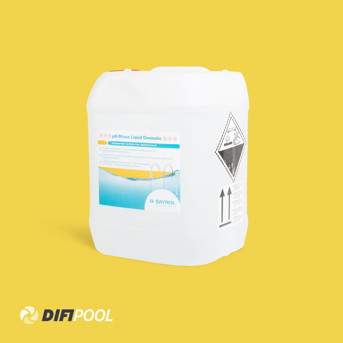 Bayrol pH-Minus Domestic | 14,9% flüssig | 20 Liter (≈ 22 kg)