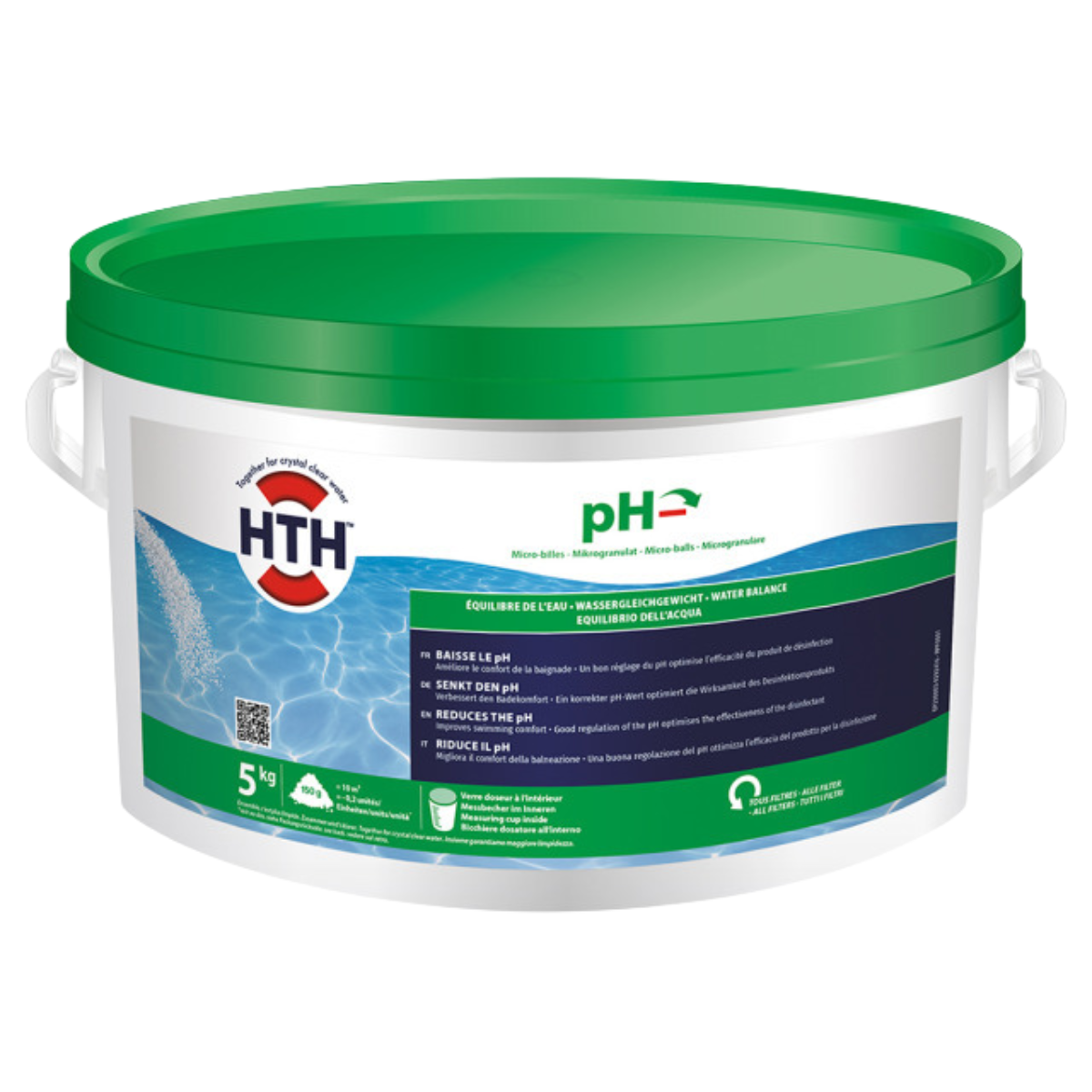 HTH pH-Minus Pulver | Mikrogranulat | 5kg