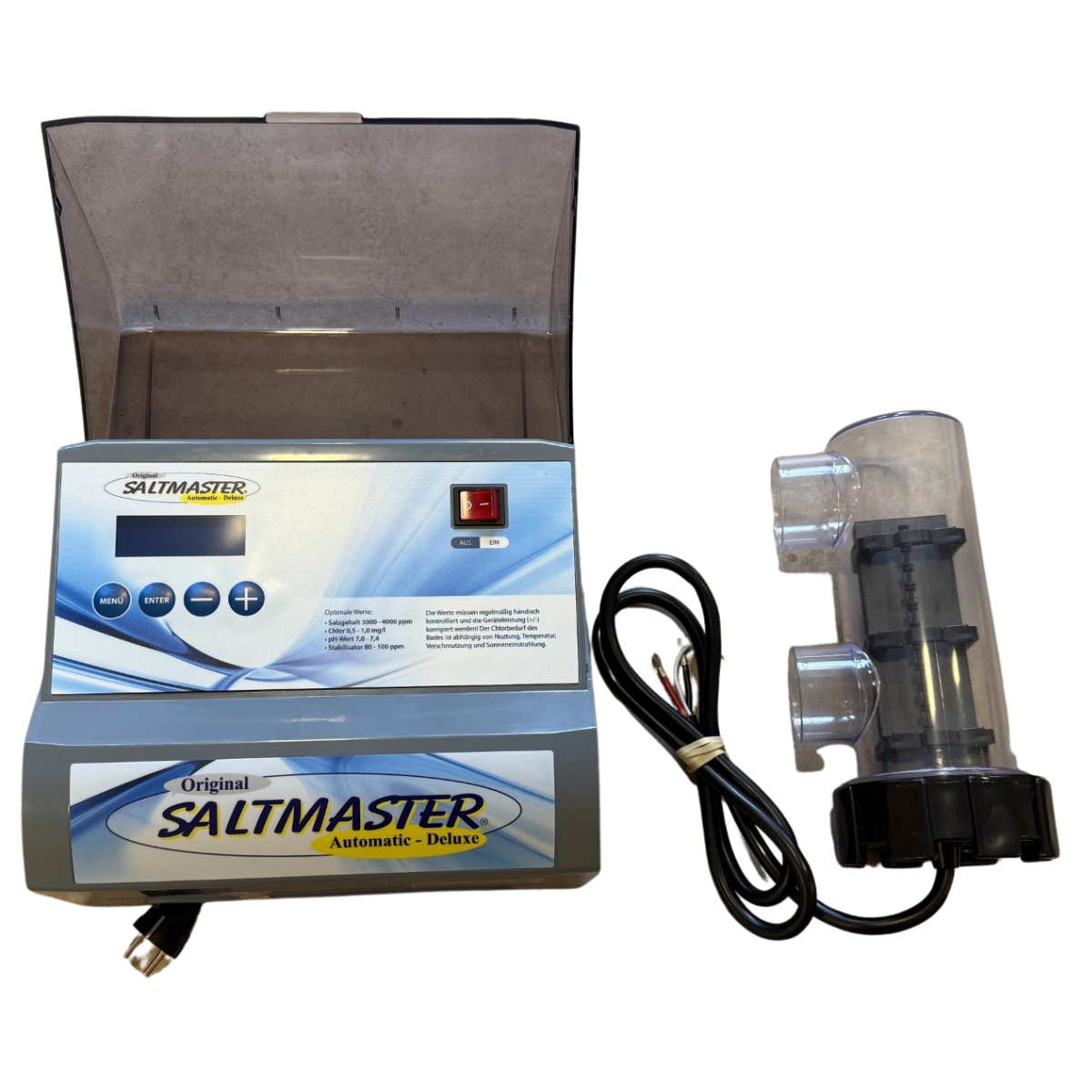 Saltmaster Salzelektrolyseanlage "Automatic Deluxe" | 20g Chlor/Stunde | für Salzwasserpools bis zu 80m3 | mind. Salzgehalt 0,3%