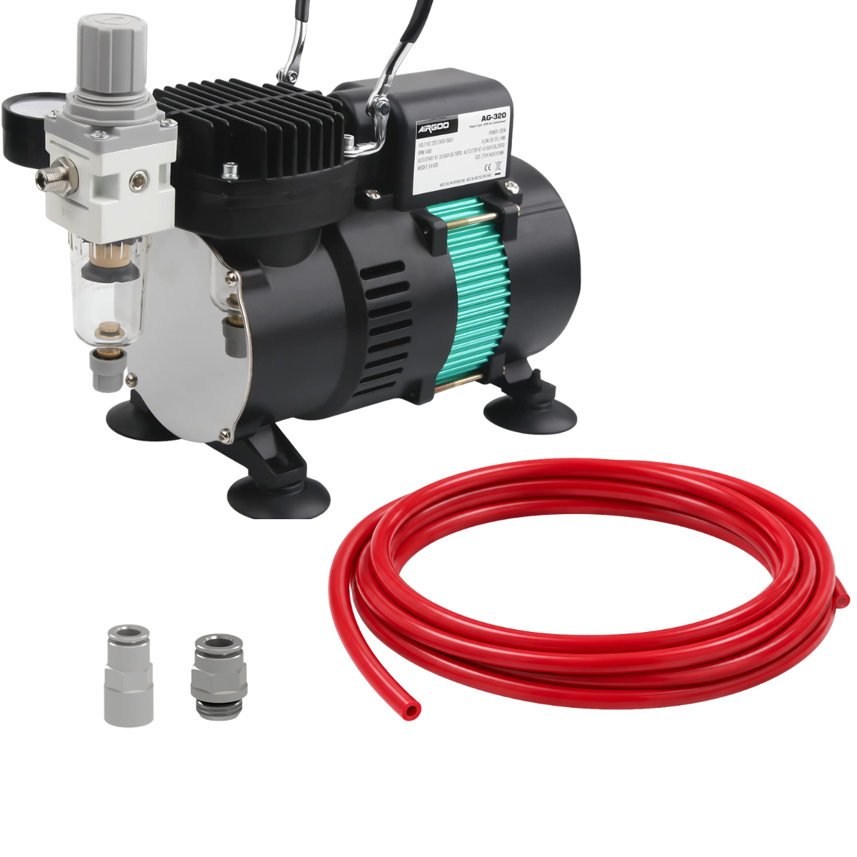 Besgo Kompressor Set inkl. 10 m Luftschlauch und Verschraubungen