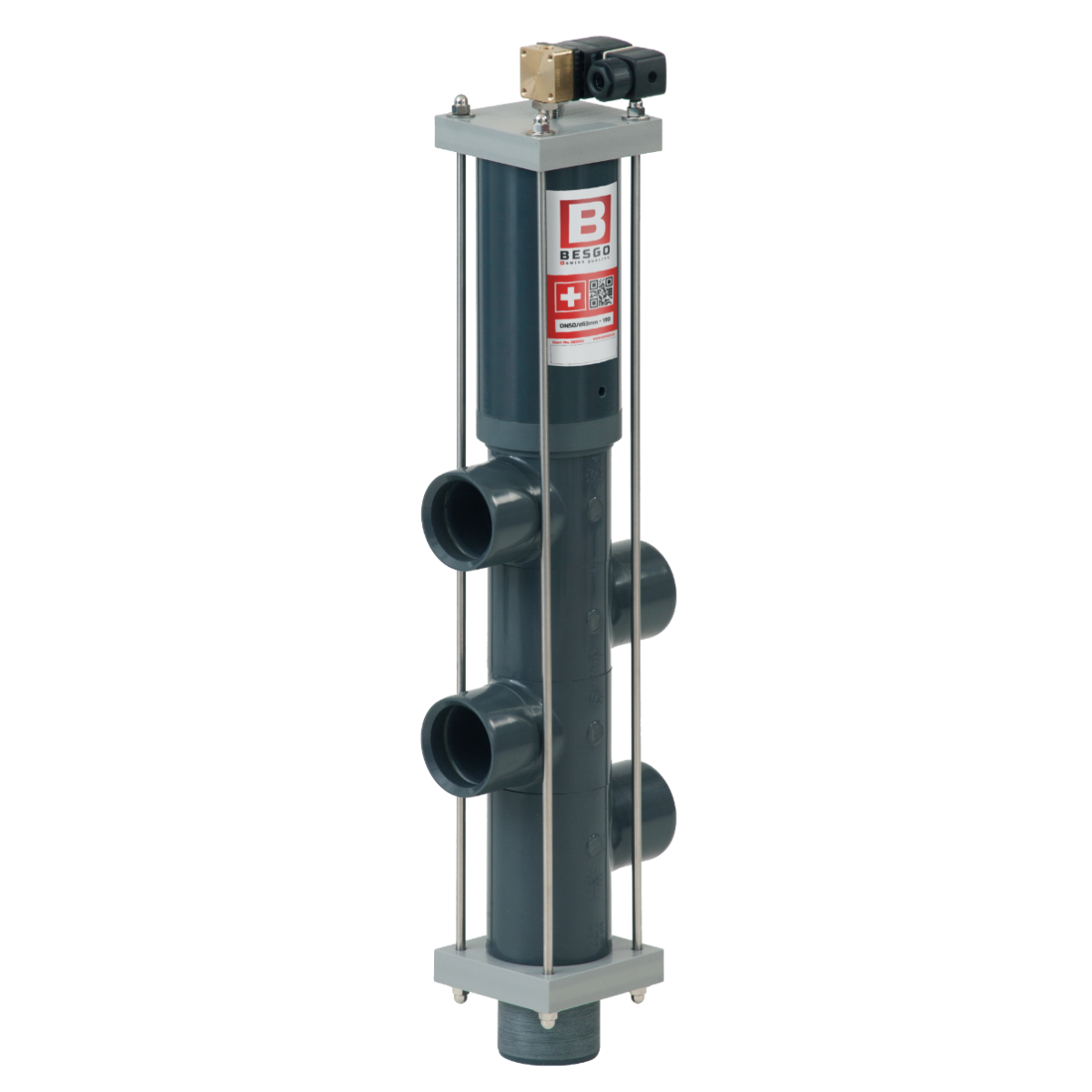BESGO Rückspülstangenventil DN 40 / d50mm ink.l 230V Magnetventil- 125mm