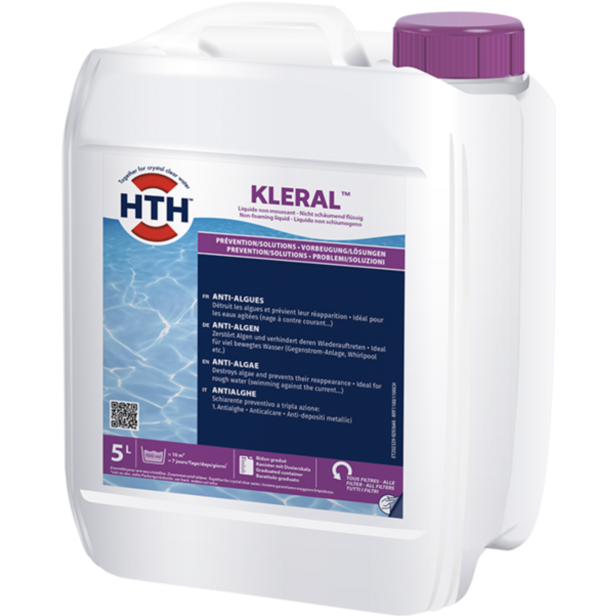 HTHAnti-Algenmittel und Wasserklärer Kleral | schaumfrei | 5 Liter
