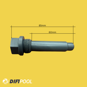 DIFI PVC Tauchhülse | salzwasserbeständig | 1/2" Außengewinde | L:85mm