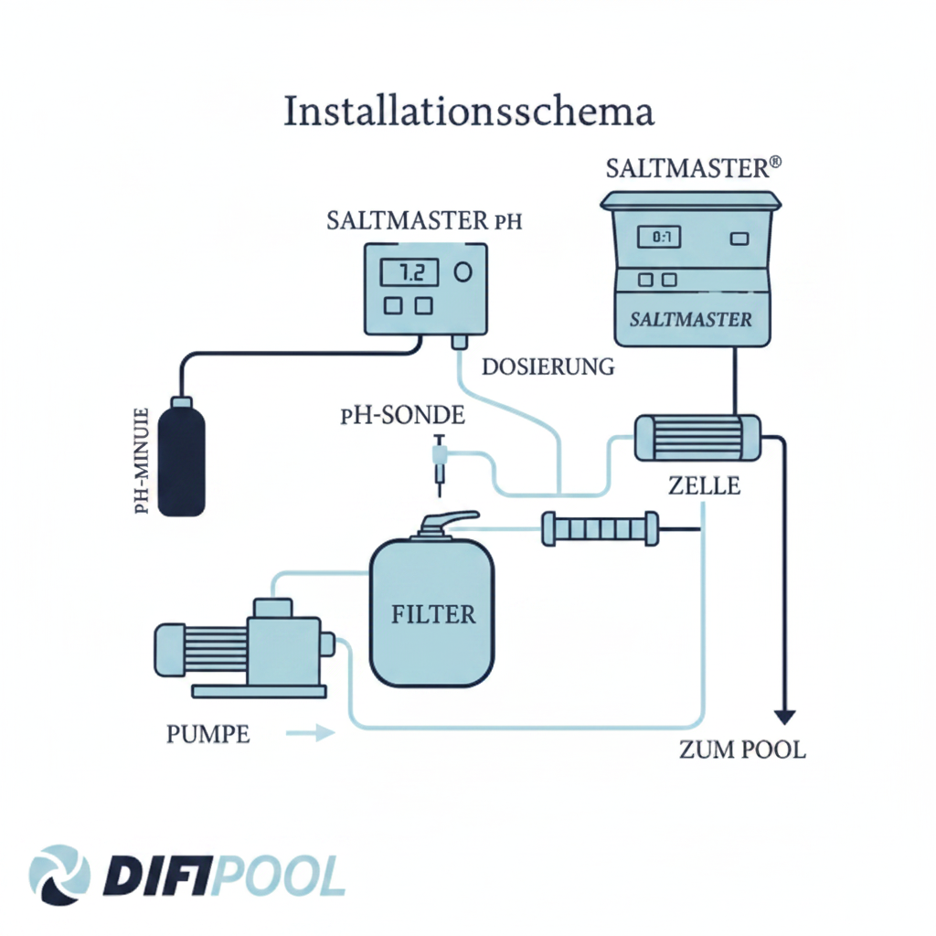Saltmaster PH Dosierpumpe 1500-010 für für sauberes, ausgewogenes Poolwasser