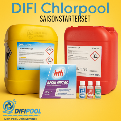 DIFI Saisonstarter Set für Chlorpools mit Dosieranlage | Gratisversand