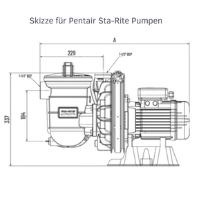 Pentair Sta-Rite IE2 Filterpumpe | P-STR-071E2D | 0,50kW | 230V mit Schukostecker