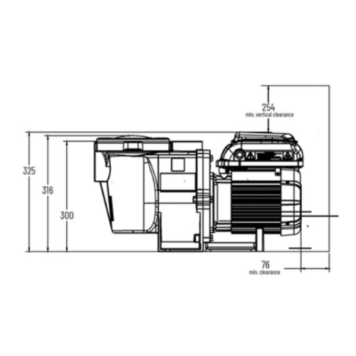 Pentair Filterpumpe WhisperFlo VS2M mit Drehzahlregelung | Permanentmagnetmotor | Anschluss 2'/DA63 | 230V