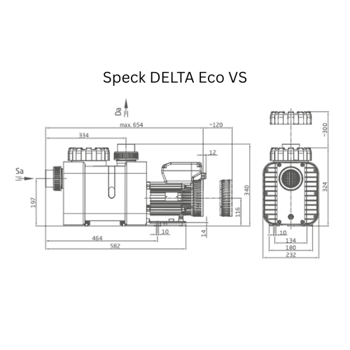 BADU Delta Eco VS Filterpumpe 1,10 kW 230 V drehzahlgeregelt Speck