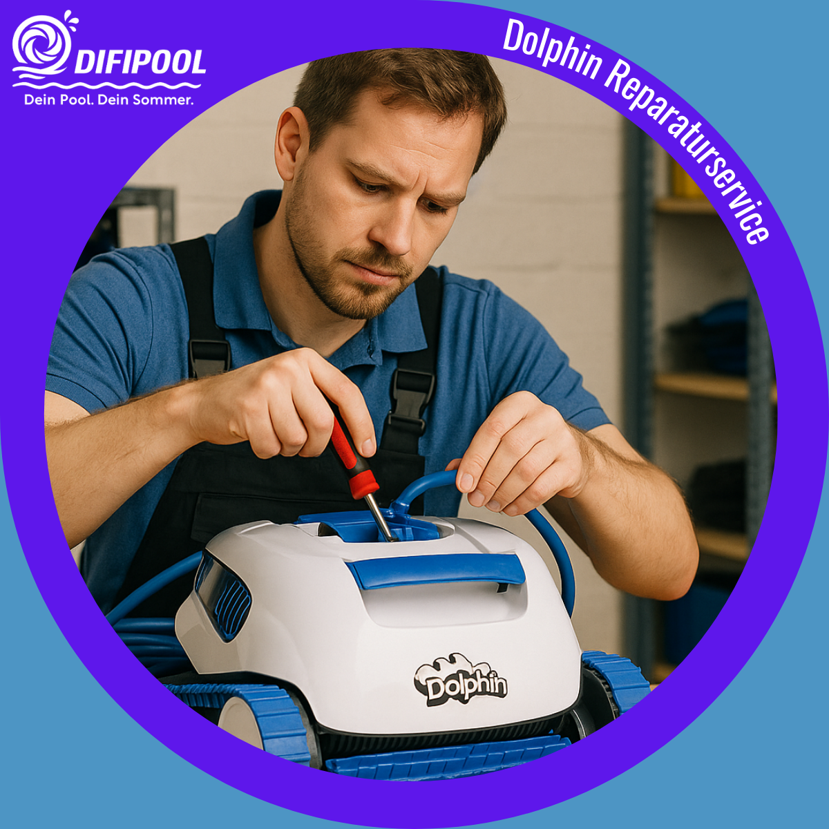 Reparatur-Abholauftrag für Dolphin Poolroboter