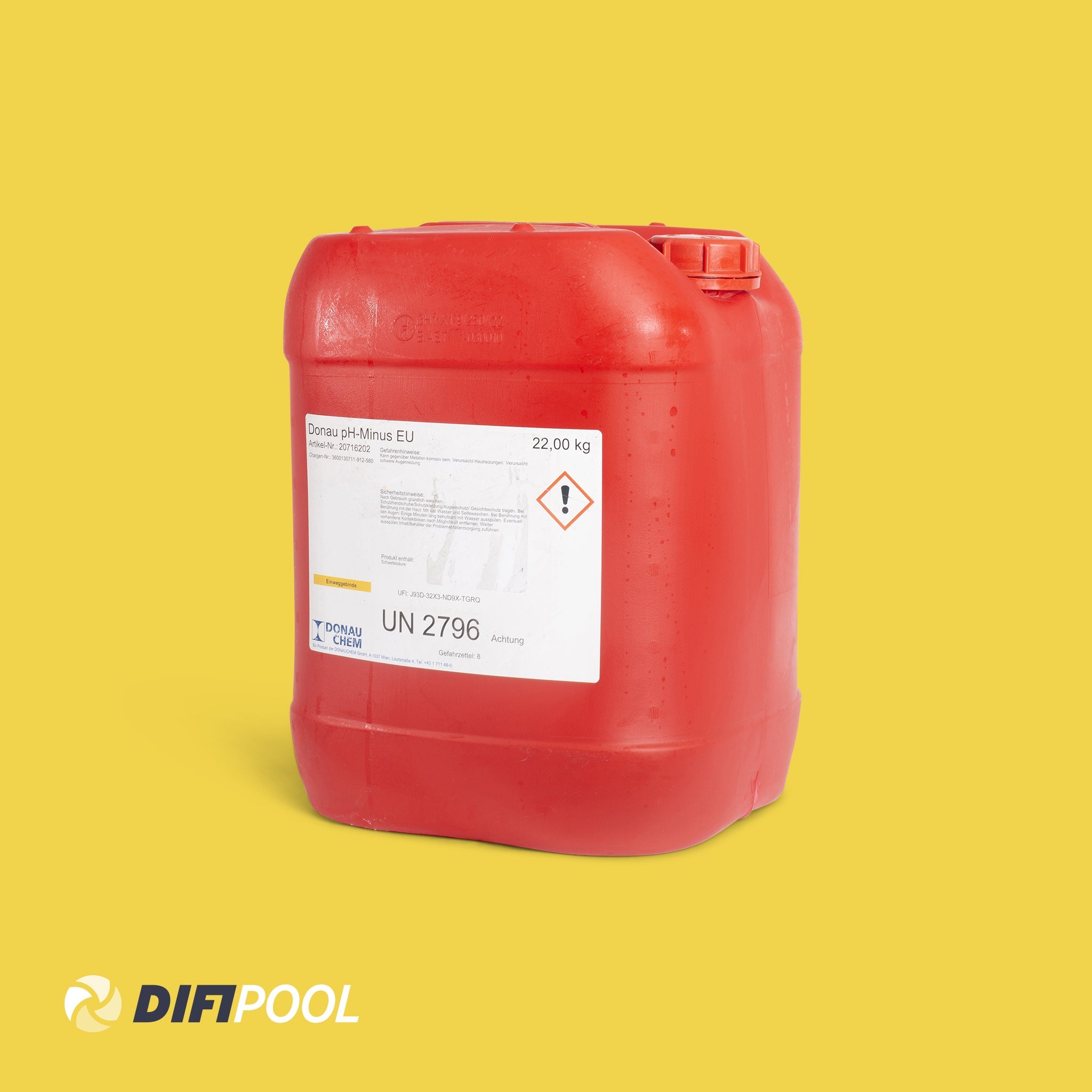 PH-Minus flüssig | 14,9% Schwefelsäure | 22 kg (≈ 20 Liter)