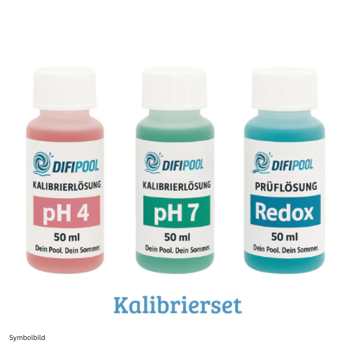 Kalibrierlösung Set – pH 4 / pH 7 / Redox – je 50 ml Fläschchen