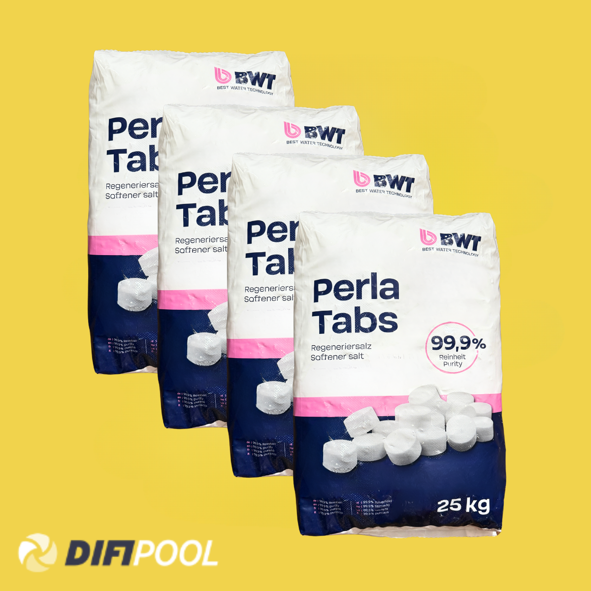 BWT Perla-Tabs 4x25 kg Tablettensalz 100 kg Vorratspack für Weichwasseranlagen