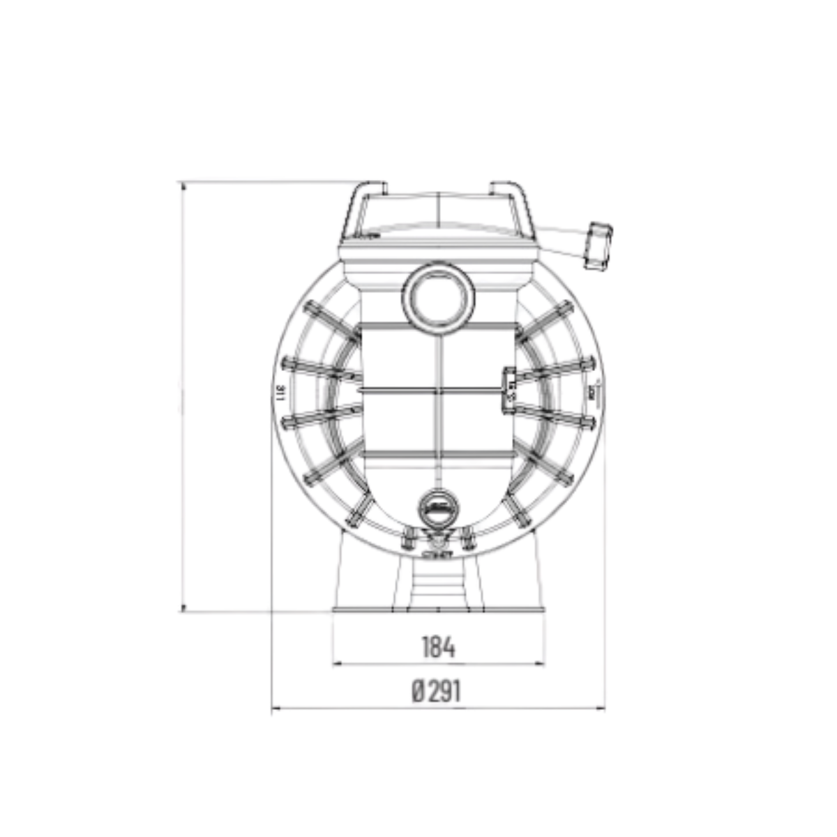 Pentair La Sta-Rite Filterpumpe | P-STR-073 | 0,55kW | 400V