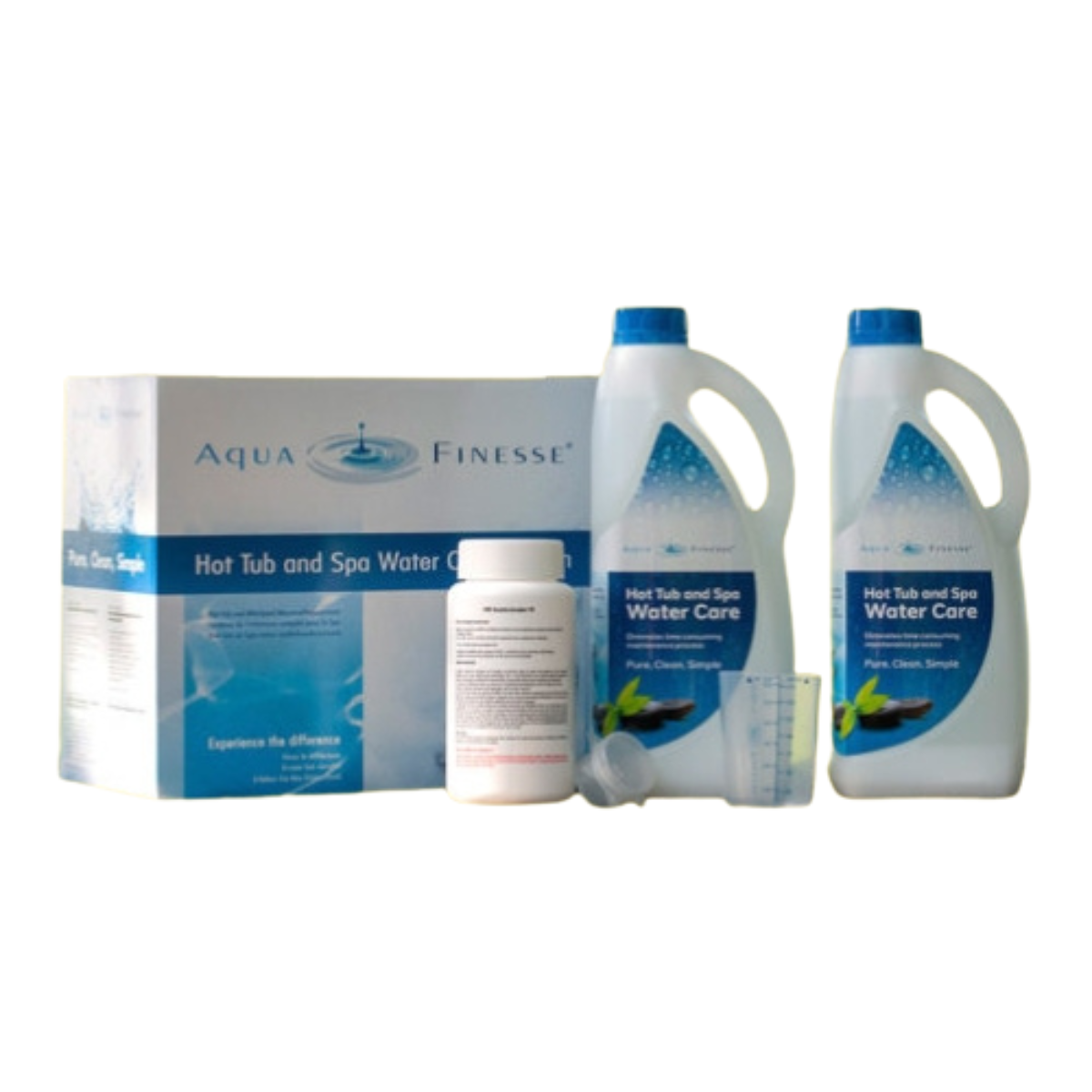 AquaFinesse mit Chlortabletten | Whirlpool Wasserpflegeset Verkaufsbox
