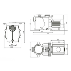 InverEco Filterpumpe DE15 | 0,66kw | 15m³ / h | 230V | drehzahlgeregelte (inverter) Poolpumpe