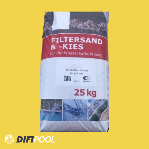 FiIlterquarzsand - Filtersand / Filterkies | 1-2mm | 25kg Sack