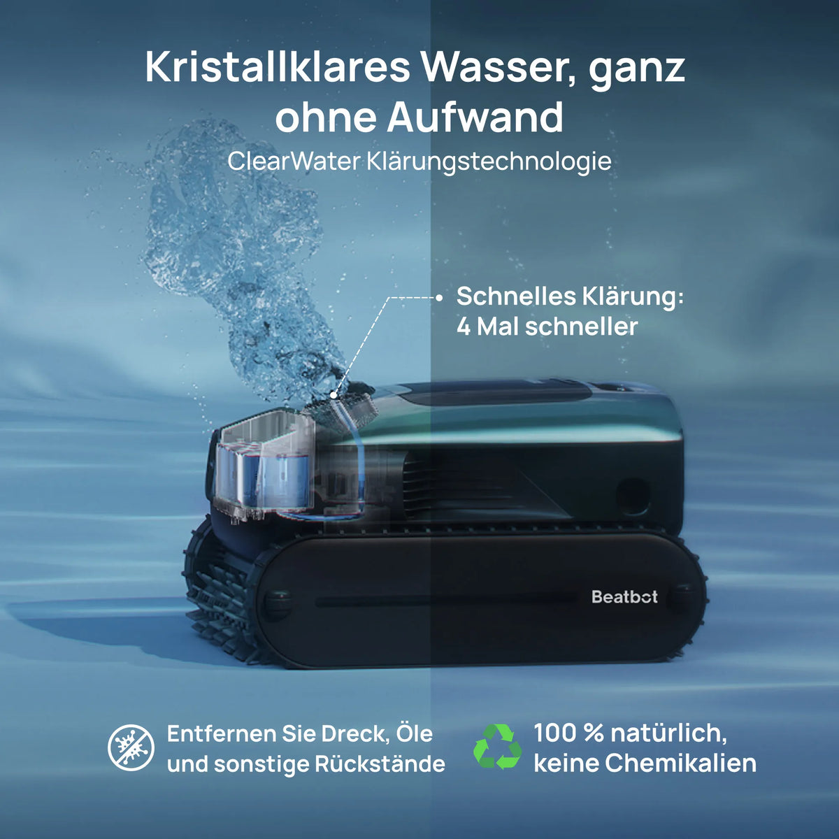 Beatbot AquaSense 2 Pro, 5-in-1 Poolreinigungsroboter | PRCFDS02-EU-G | 3 Jahre Garantie