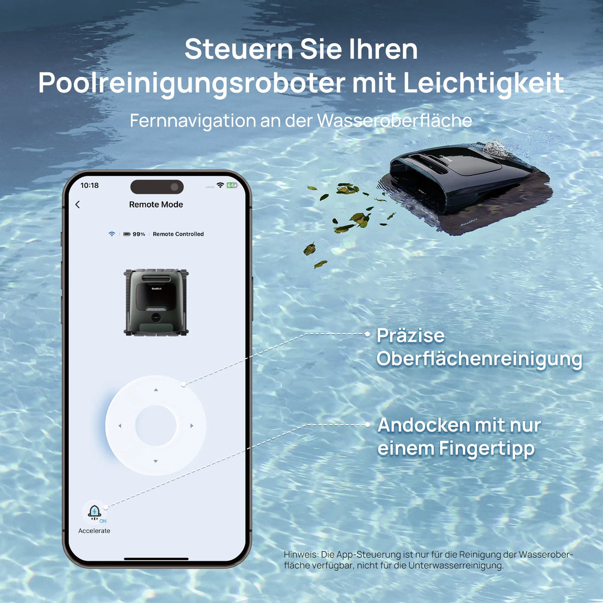 Beatbot AquaSense 2 Pro, 5-in-1 Poolreinigungsroboter | PRCFDS02-EU-G | 3 Jahre Garantie