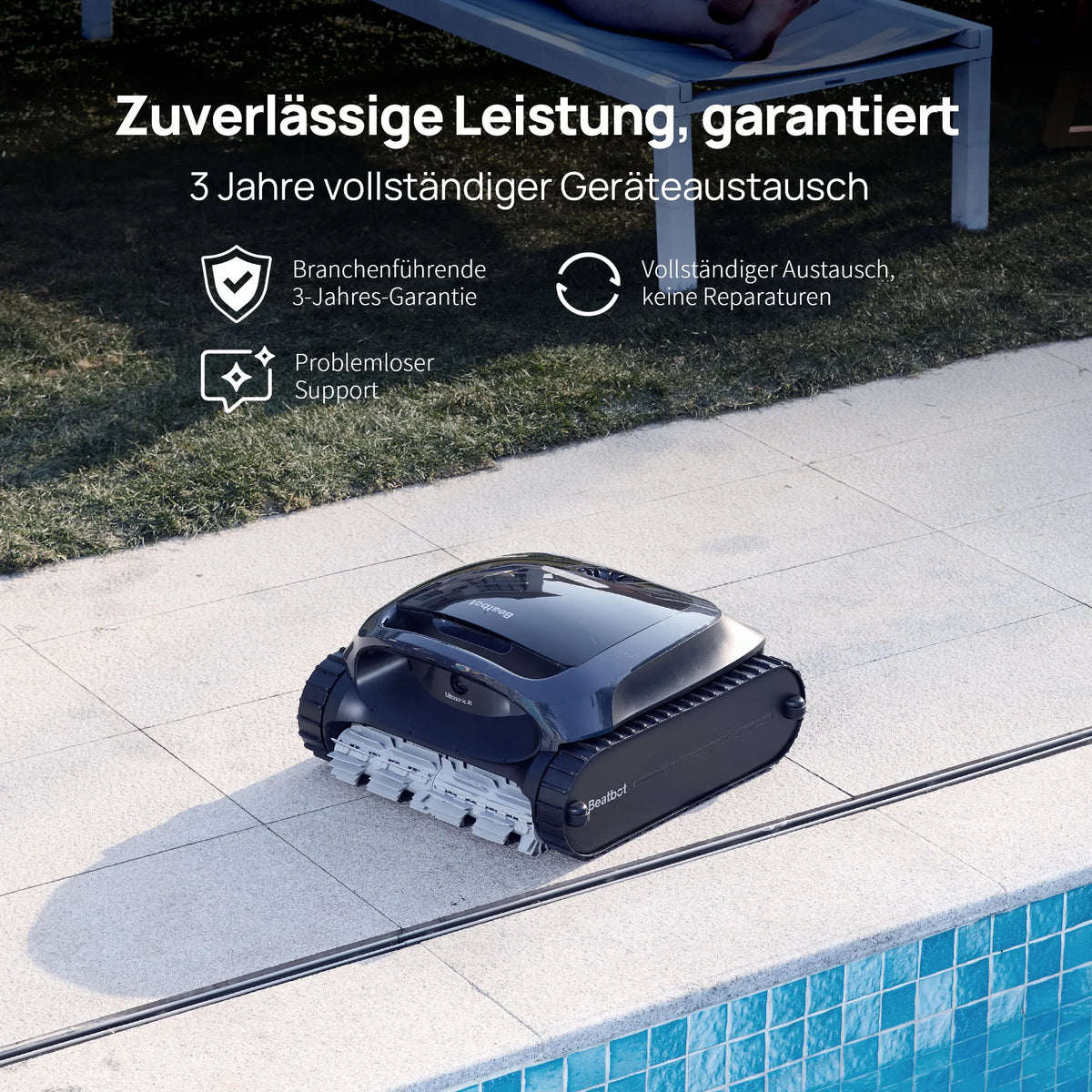 Beatbot AquaSense 2, 3-in-1 Poolreinigungsroboter | bis zu 4h Betrieb| | 3 Jahre Garantie |  PRCSDE02-EU-G