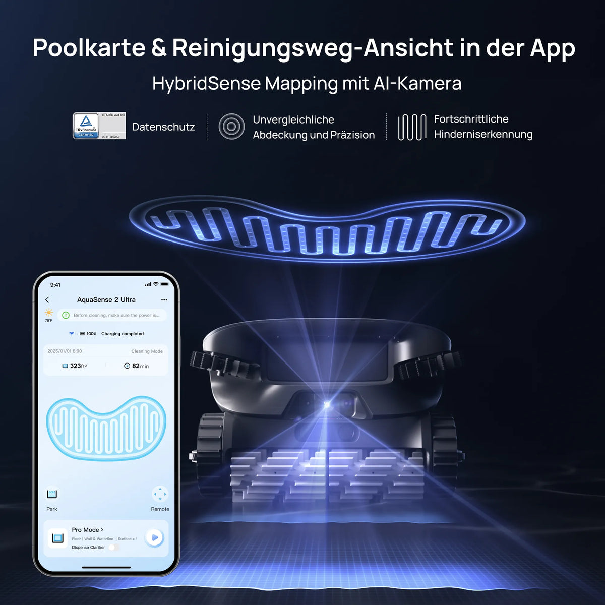 Beatbot AquaSense 2 Ultra, 5-in-1 Poolreinigungsroboter mit KI | PRCMDS02-EU-G | 3 Jahre Garantie