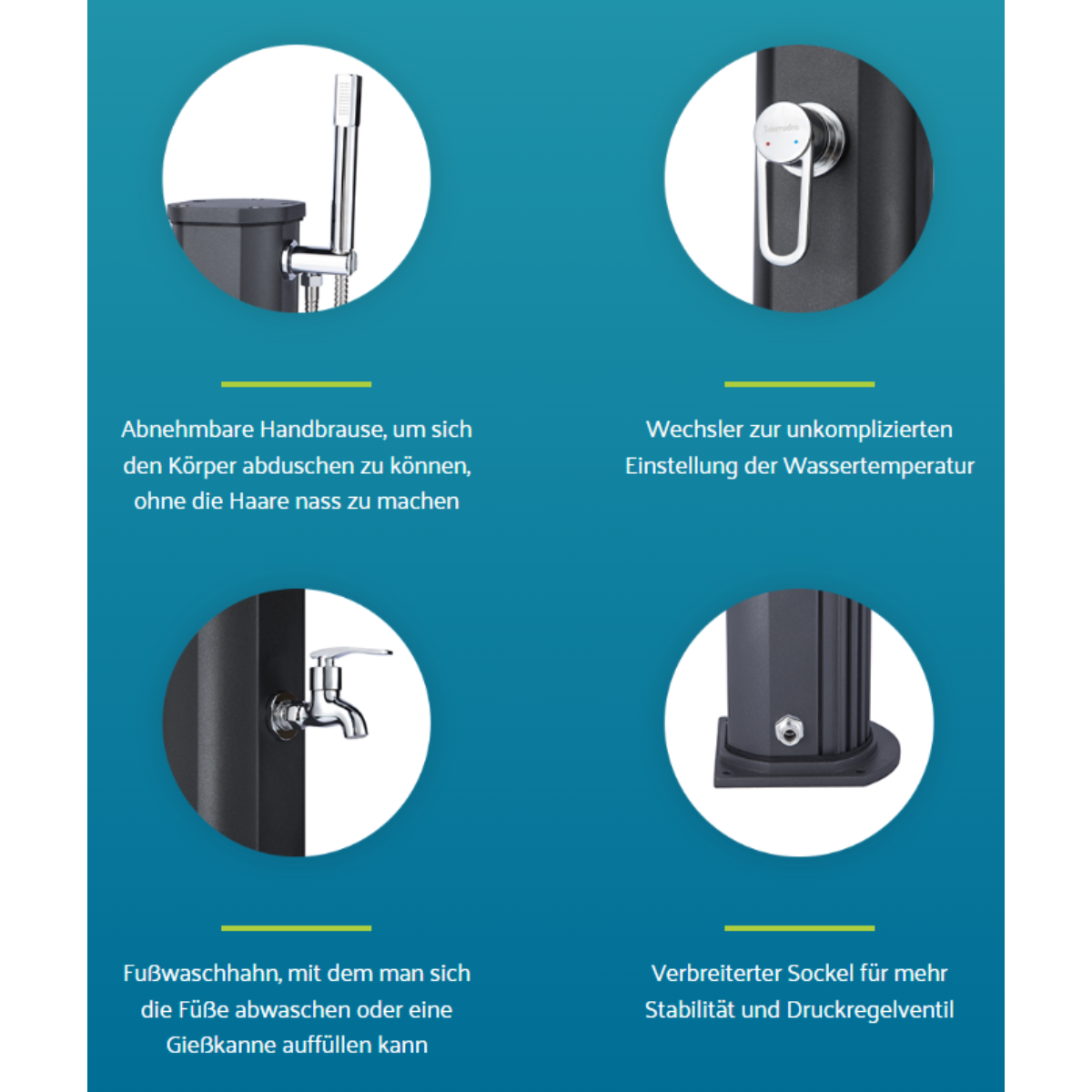 Formidra Solardusche Jolly-Go | 20 Liter | Edelstahl-Lackierung