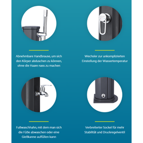 Formidra Solardusche Jolly-Go | 20 Liter | Edelstahl-Lackierung