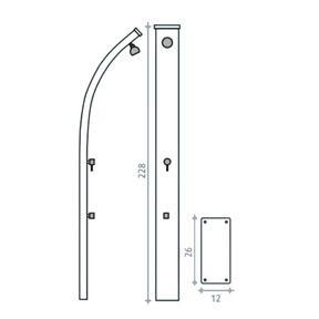 Formidra Solardusche Spring | 30L Farbe | Farbe: anthrazit