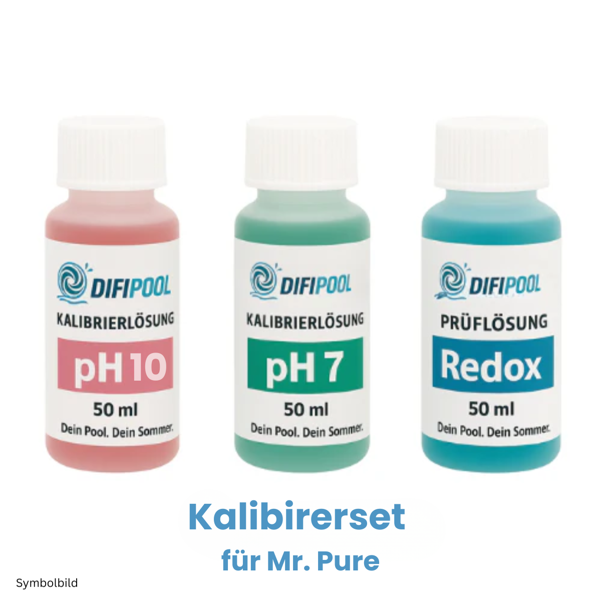 Kalibrierlösung Set für MR. PURE – pH 7 / pH 10 / Redox – je 50 ml Fläschchen