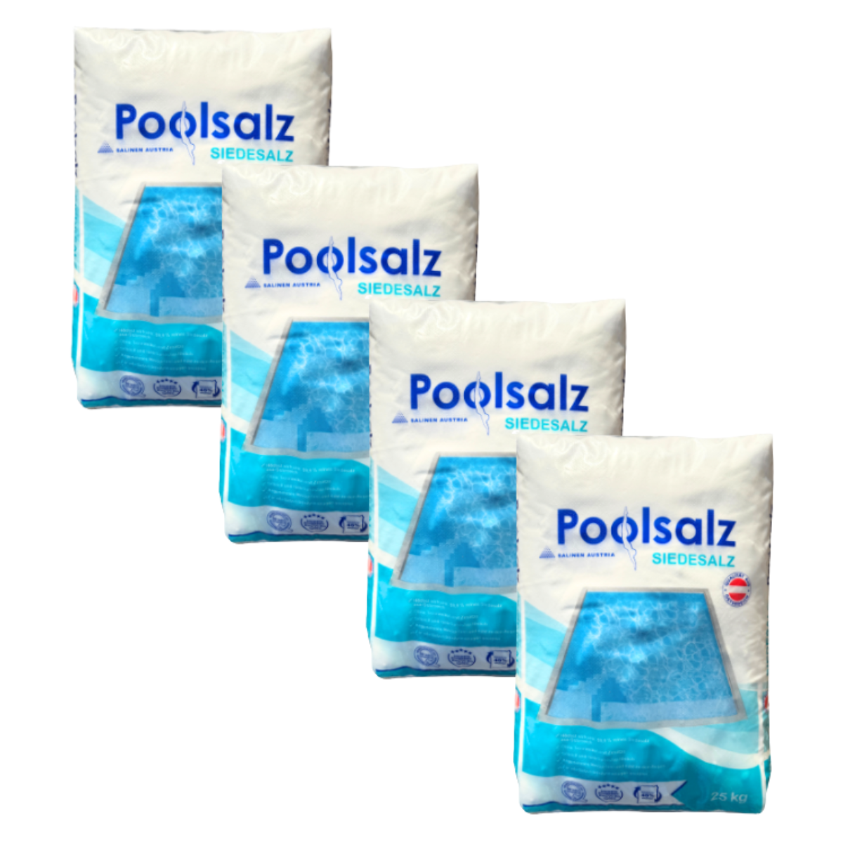 Poolsalz | 4 x 25kg Sack | Salz aus Österreich | 100kg