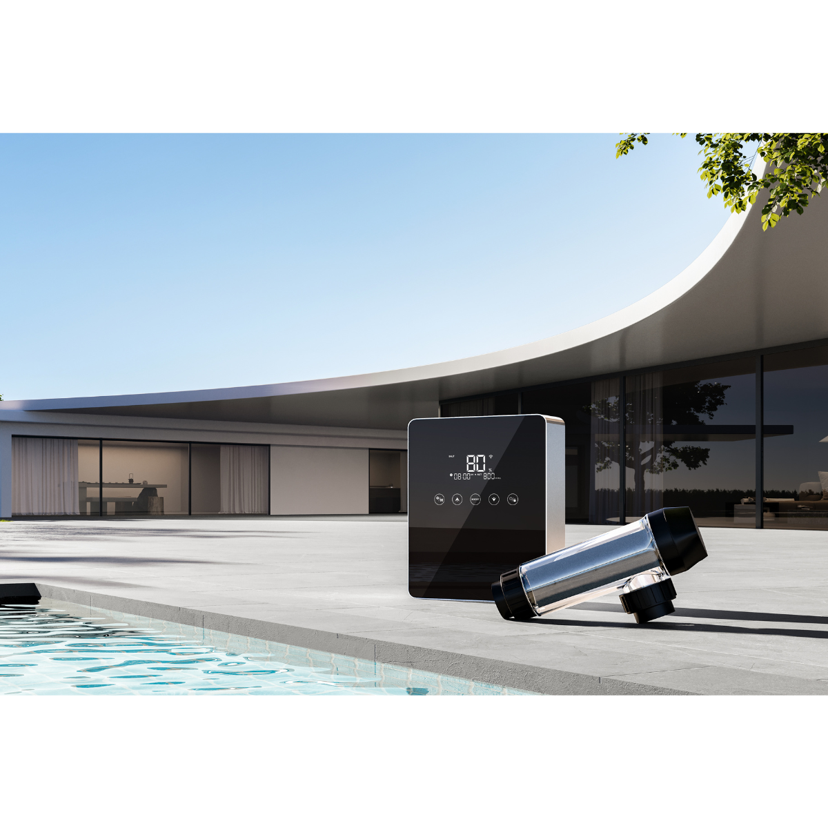 Aquark Mr. Crystal MCS16 Salzanlage für Pools bis 50 m³ | 16 g/h Chlor | WLAN | ohne pH-Dosierung