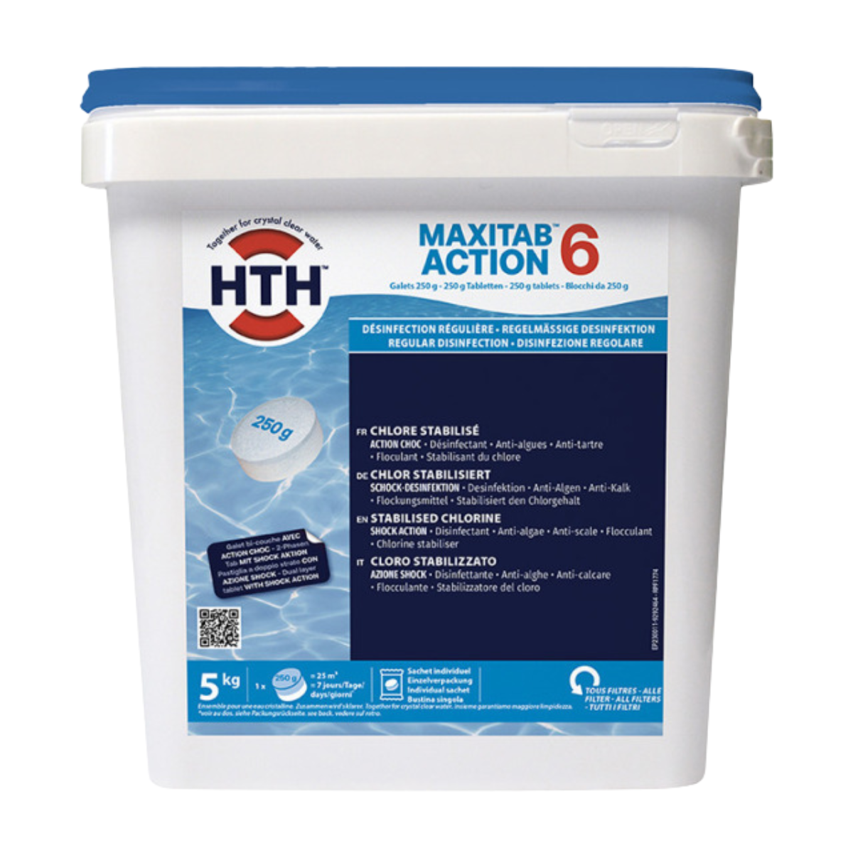 HTH Maxitab Action 6 | 250g | Multifunktionstabletten | 5kg