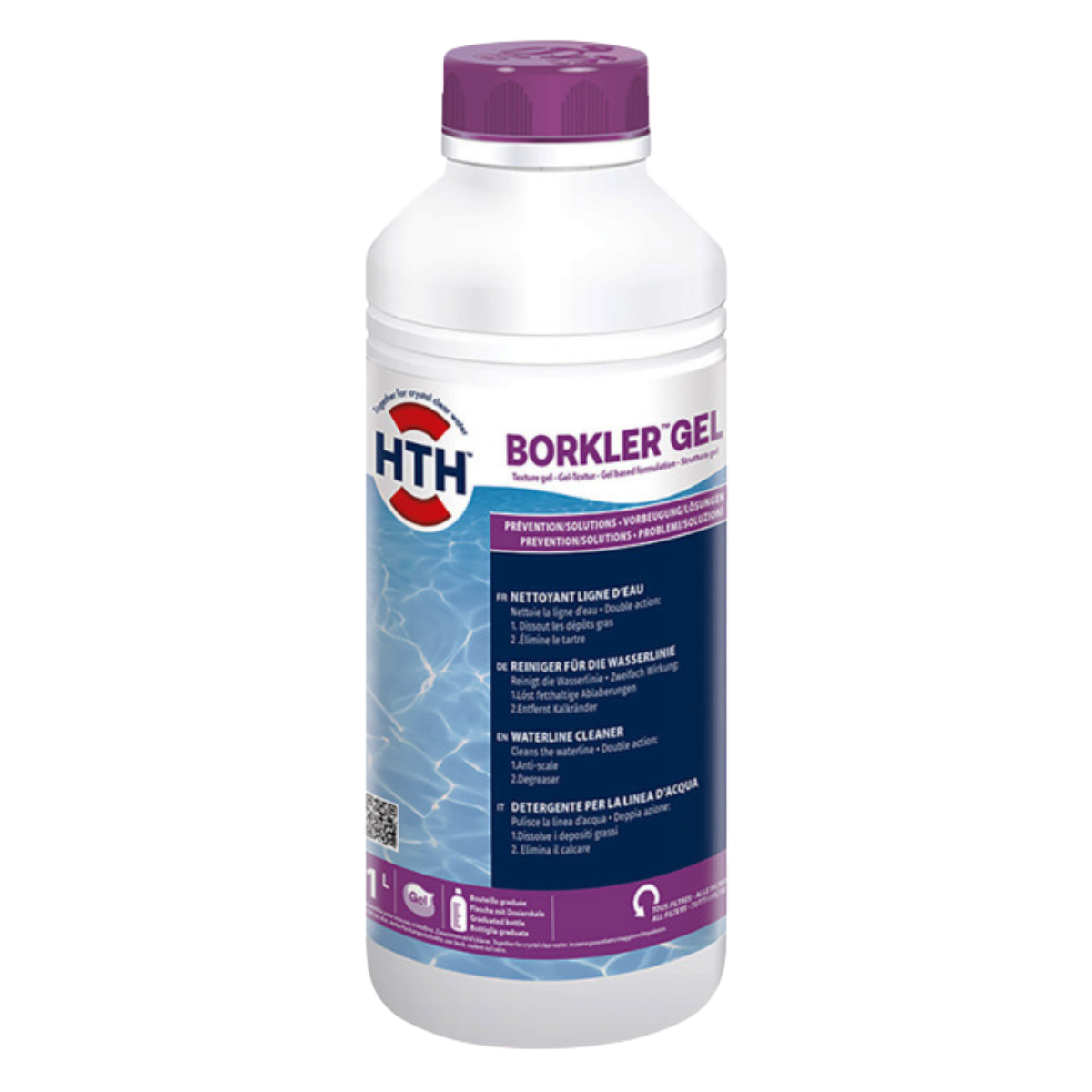 HTH Borkler GEL, Reiniger für Wasserlinie | 1 Liter ALT