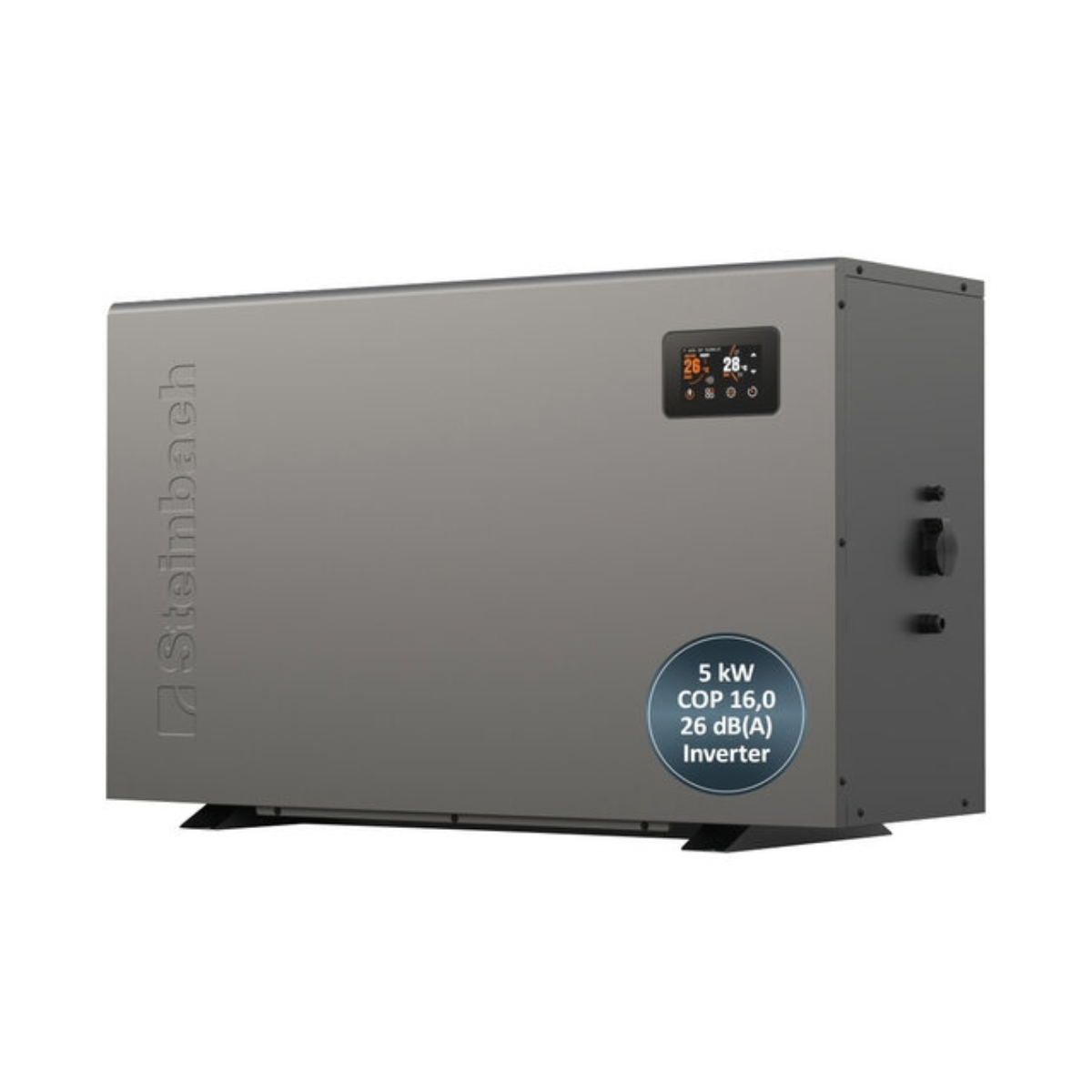 Steinbach Wärmepumpe Silent 5 5 kW R290 Pool-Wärmepumpe zum Heizen und Kühlen